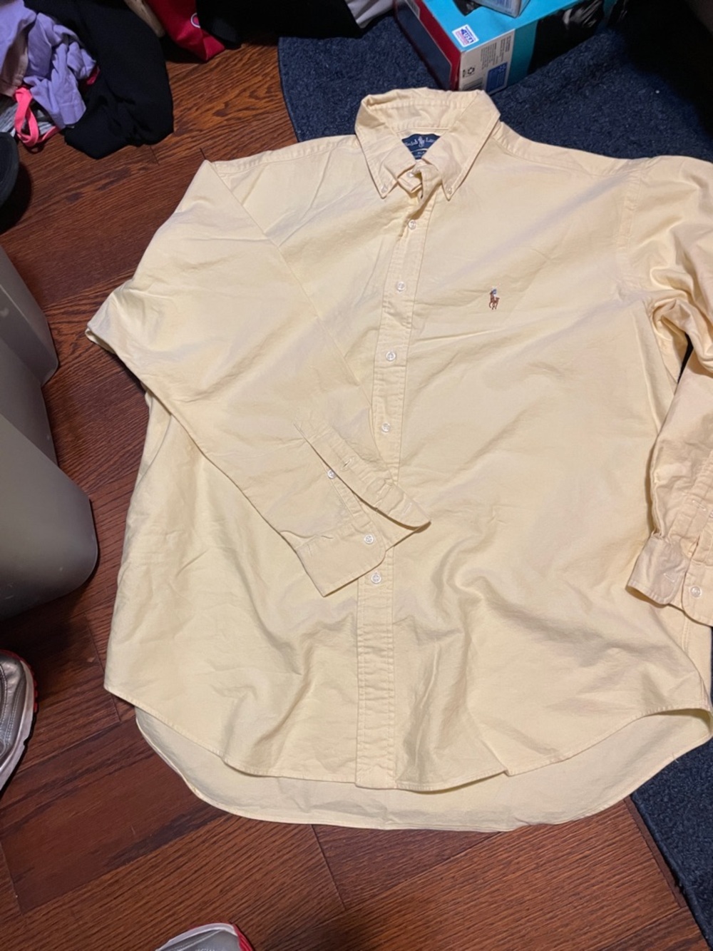 Polo by Ralph Lauren Light Yellow Button-Down Oxford Shirt